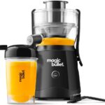 magic bullet Mini Juicer, Countertop Space-Saving, 2" Feed Chute for Fruits and Vegetables, 400W, 16oz Cup, Compact Design, Black, MBJ50100AK