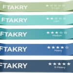 Resistance Bands for Working Out, Exercise Bands with 5 Resistance Levels, Natural Latex Resistance Bands Designed for Home Fitness, Strength Training and Flexibility Exercises