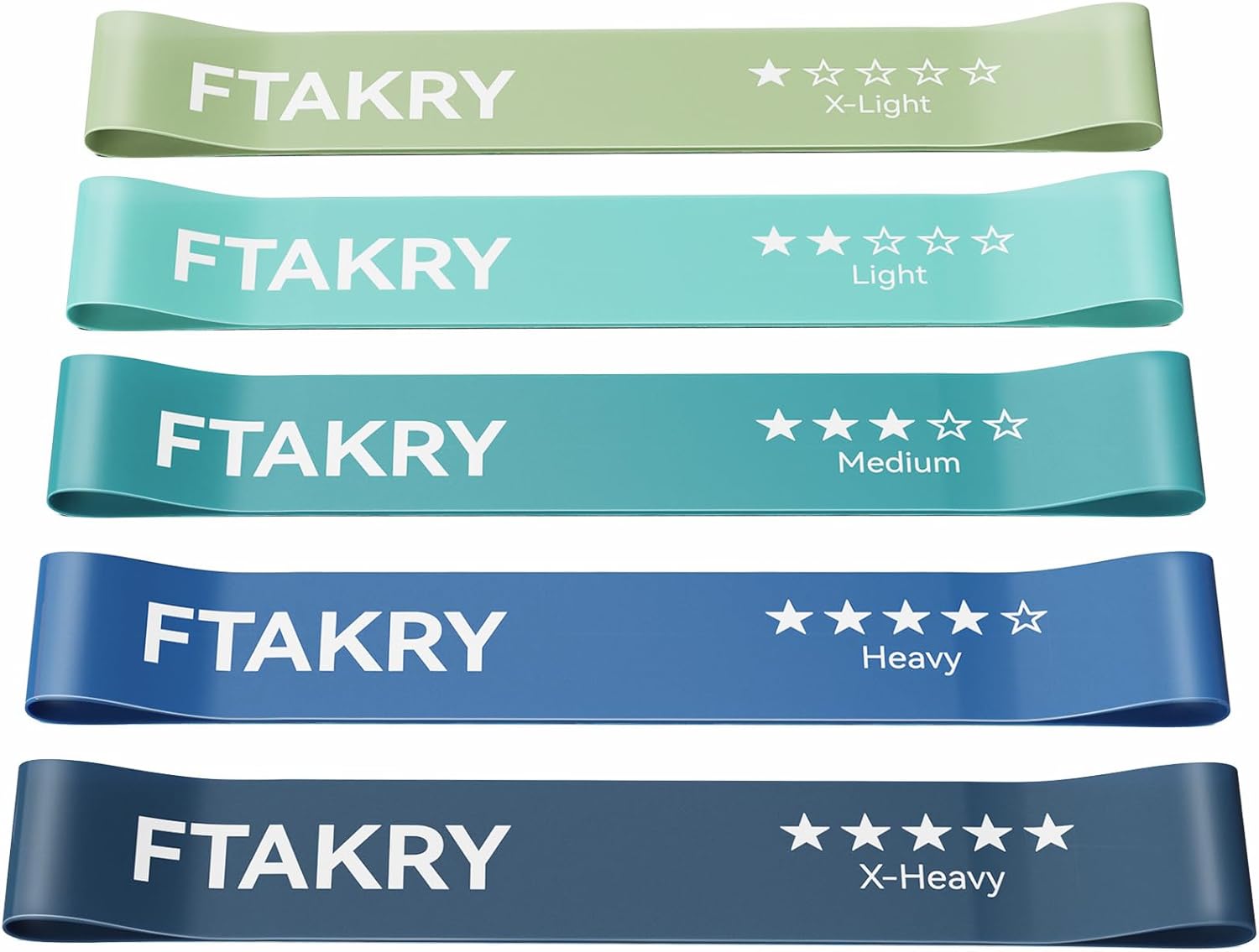 Resistance Bands for Working Out, Exercise Bands with 5 Resistance Levels, Natural Latex Resistance Bands Designed for Home Fitness, Strength Training and Flexibility Exercises Resistance Bands for Working Out, Exercise Bands with 5 Resistance Levels, Natural Latex Resistance Bands Designed for Home Fitness, Strength Training and Flexibility Exercises