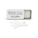 Bee Well Orthodontic Wax for Braces Strips | 100% All Natural Beeswax Braces Wax | Protects & Relieves Irritation from Brackets & Wires | 1 Recyclable Tin with 24 Strips | Braces Kit Essential