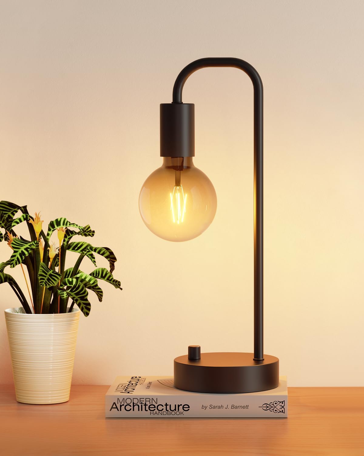 ONEWISH Industrial Table Lamp for Bedroom, Fully Dimmable Modern Bedside Lamps with 2700K Warm Light Bulb for Kids Reading, Minimalist Nightstand Lamps for Living Room, Office (Bulb Included) ONEWISH Industrial Table Lamp for Bedroom, Fully Dimmable Modern Bedside Lamps with 2700K Warm Light Bulb for Kids Reading, Minimalist Nightstand Lamps for Living Room, Office (Bulb Included)