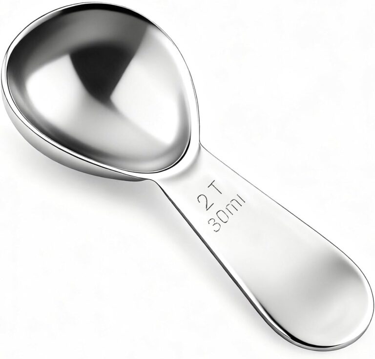 18/8 Stainless Steel Coffee Measuring Spoon 2 Tablespoon Coffee Scoop Short Handle Measuring Spoon for Ground Coffee Tea Sugar Flour Exact Measuring Spoons (30ml)