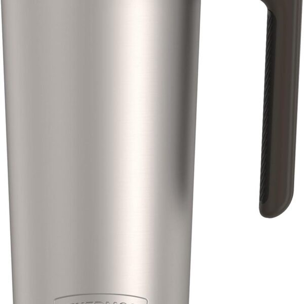 THERMOS ALTA SERIES Stainless Steel Mug 18 Ounce, Matte Steel/Espresso Black