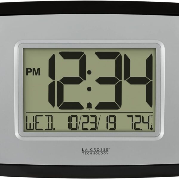 La Crosse Technology Wall/Table Clock, 6.85-inch H x 8.66-inch W x 0.95-inch D (WT-8002U) (WT-8002U-INT)