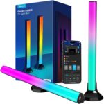 Govee RGBIC Light Bars, 15 Inches WiFi TV Backlight Suitable for 45-70 inch TVs, Smart Light Bars with Multiple Placement Options, Work with Alexa and Google Assistant, Black