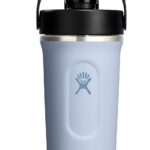 Hydro Flask Shaker Bottle  Insulated Stainless Steel Gym Bottle for Pre Workout & Protein 24 Oz Surf Blue