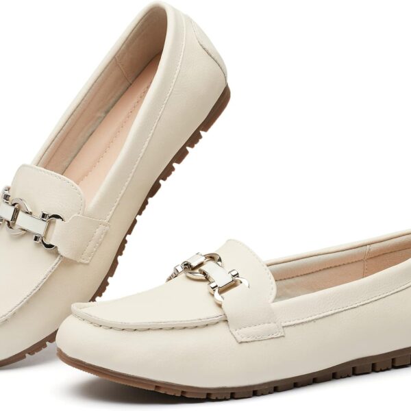 VERDASCO Women's Loafers Comfort Slip-Ons Flat Work Shoes Casual Moccasins Penny Loafers Lady Dress Shoes