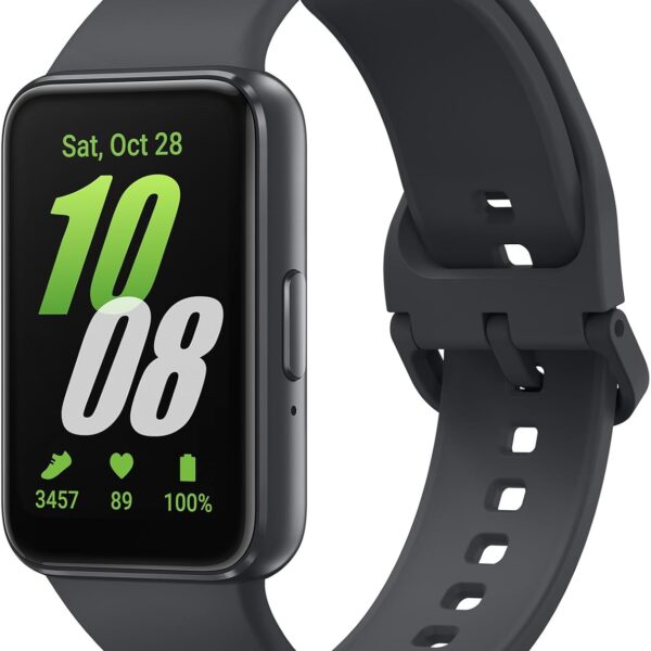 SAMSUNG Galaxy FIT 3 [2025, 40MM] 1.6" AMOLED Display | IP68 Water Resistant | 14 Days Battery Life | 100+ Watchfaces | 100+ Exercise Modes | International Model (Fast Charger Bundle, Black)