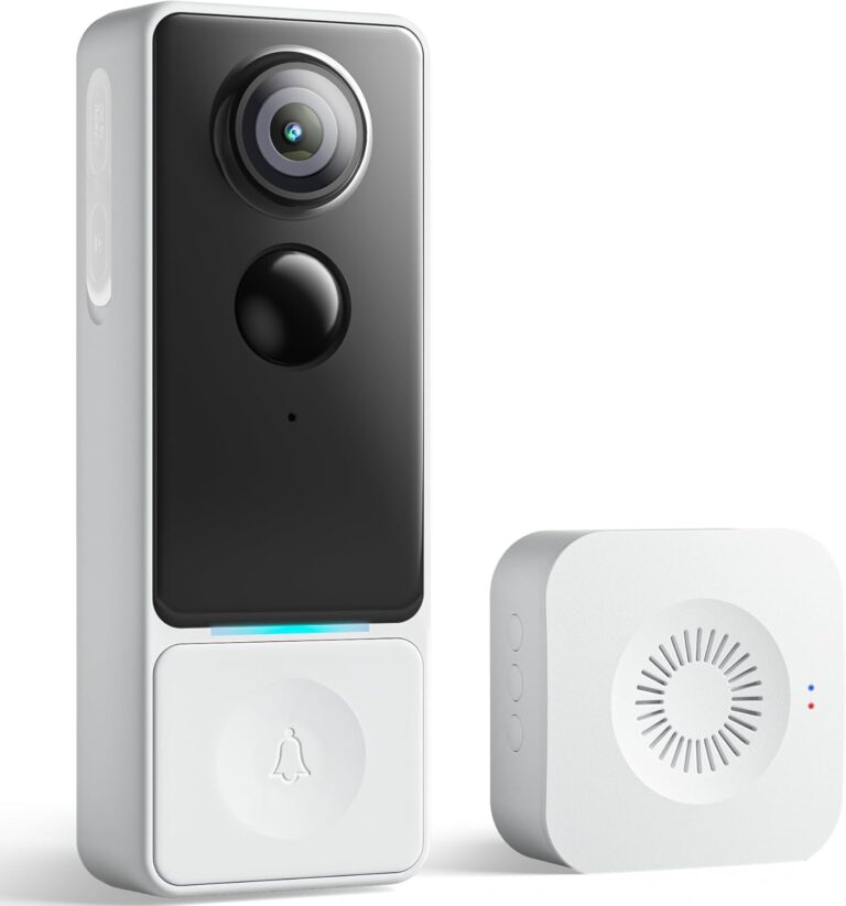 3MP Camera Doorbell Wireless Video- No Subscription Required | Free Human Motion Detection, Package Detection, Battery Powered, 2K HD,Works with Alexa &Google Assistant,2.4GHz WiFi Only