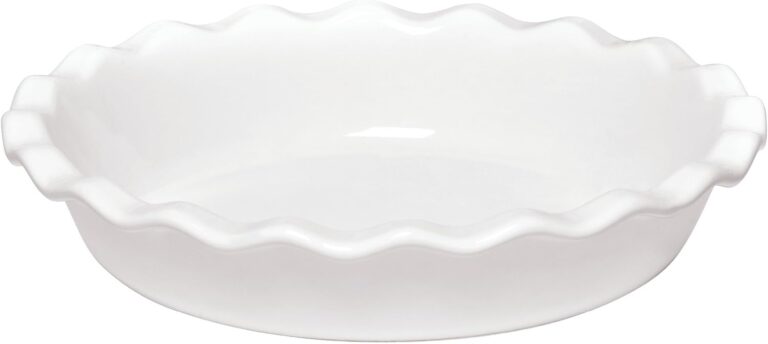 Emile Henry Made In France 9 Inch Pie Dish, White