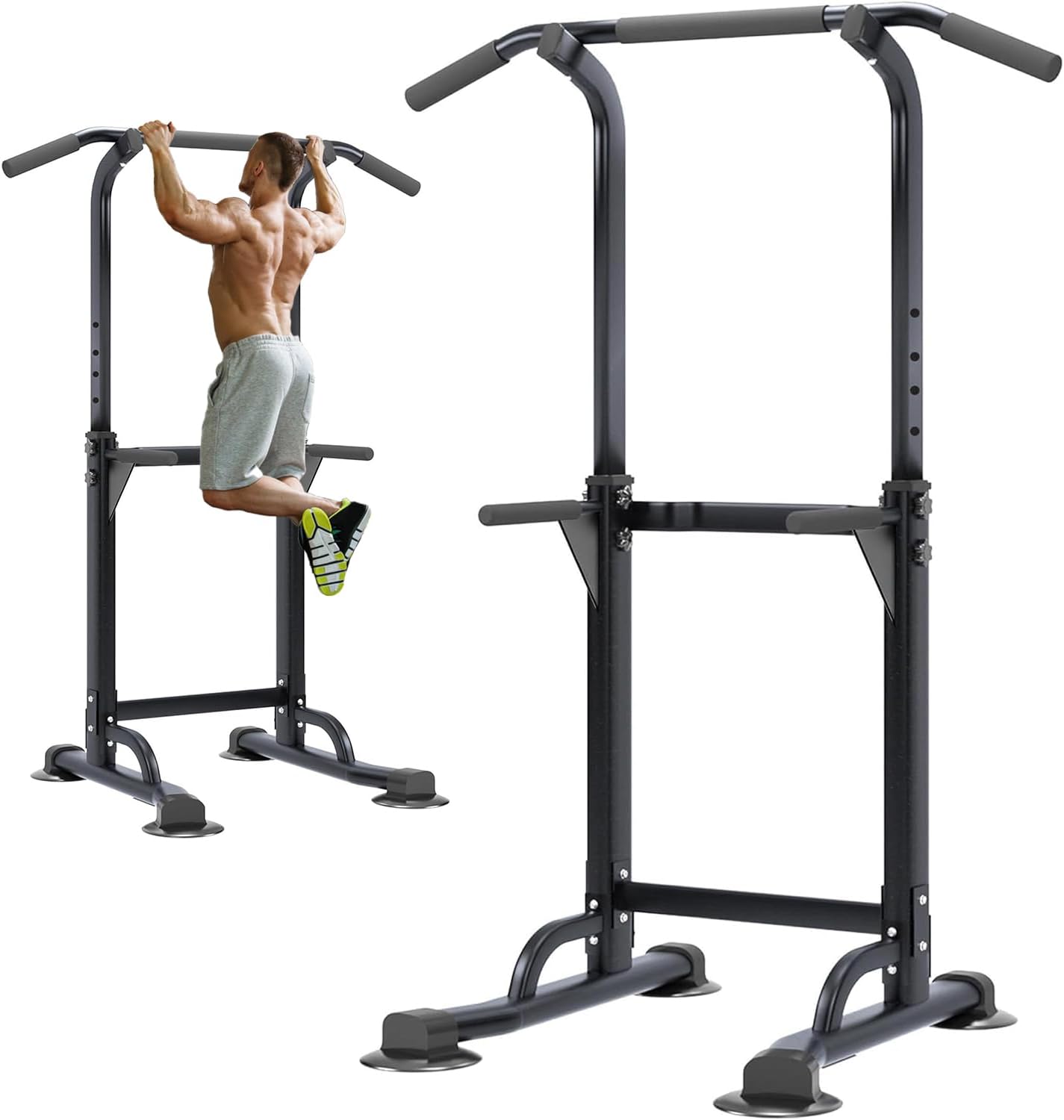 soges Power Tower Pull Up Bar Station, Free Standing Pull Up Rack Dip Station for Home Gym, Height Adjustable Home Strength Training Fitness Workout Equipment soges Power Tower Pull Up Bar Station, Free Standing Pull Up Rack Dip Station for Home Gym, Height Adjustable Home Strength Training Fitness Workout Equipment