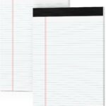 Legal Pads 8.5 x 11 White Note Pads 2 Pack - Double-Sided Printing & Perforated College Ruled Sheets - 30 Sheets Premium Thick Paper, No Ink Bleeding - Good for Office Supplies, Homework, Notes