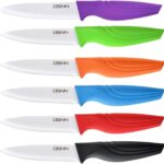 Steak Knives Set of 6 Muti-color Kitchen Ceramic Knife Set Sharp Outdoor BBQ Knife