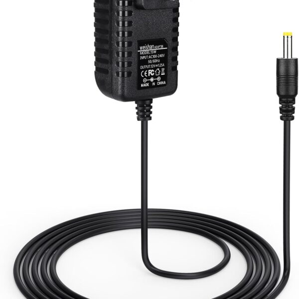 15W Power Adapter Replacement for Echo Pop, Dot 5th Gen, Dot 4th Gen, Dot 3rd Gen, Kids Edition, TV Cube Smart Speakers - Black Charger Cord Plug Long Cable, 5ft