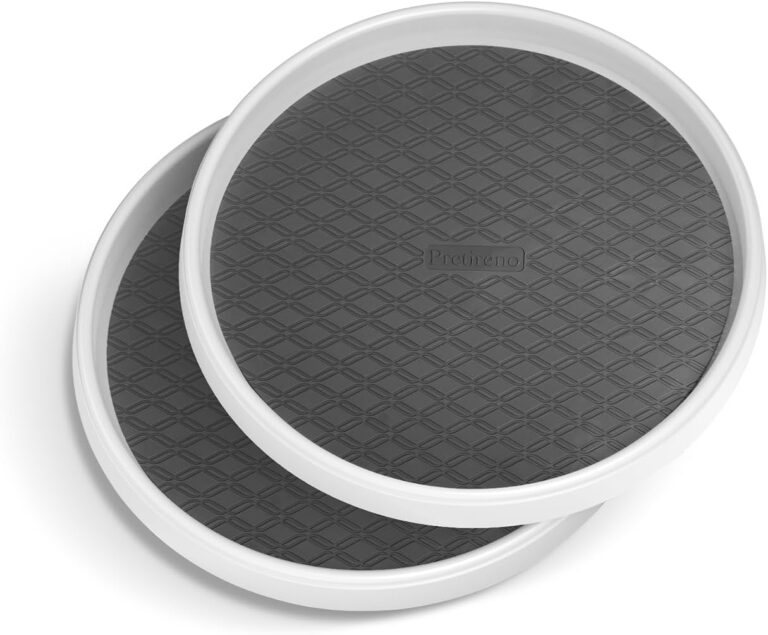 P PRETIRENO Lazy Susan Turntable Organizer, 10 Inch 360 Rotating Tray for Kitchen Cabinet, Pantry, Countertop, Fridge - Non-Skid Spice Rack Storage for Bathroom, Vanity, Makeup