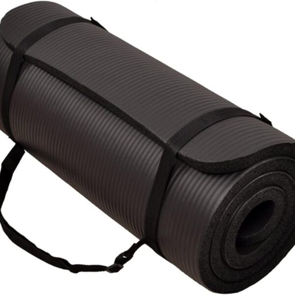 BalanceFrom Yoga Mat, 1-Inch Extra Thick High Density Exercise Mat, Anti-Tear Exercise Yoga Mat with Carrying Strap, Suitable for Various Yoga Exercises, Multiple Colors