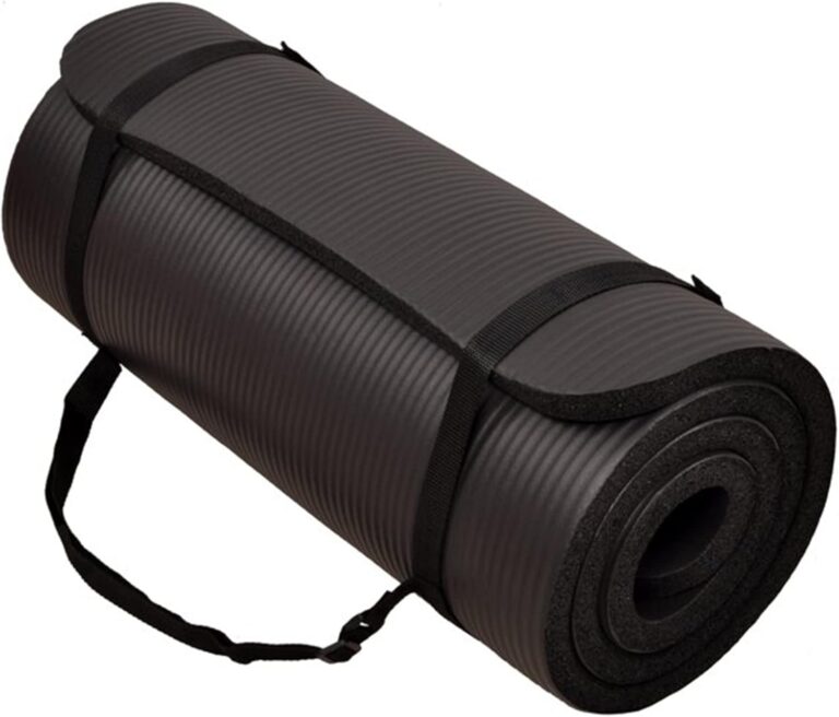 BalanceFrom Yoga Mat, 1-Inch Extra Thick High Density Exercise Mat, Anti-Tear Exercise Yoga Mat with Carrying Strap, Suitable for Various Yoga Exercises, Multiple Colors
