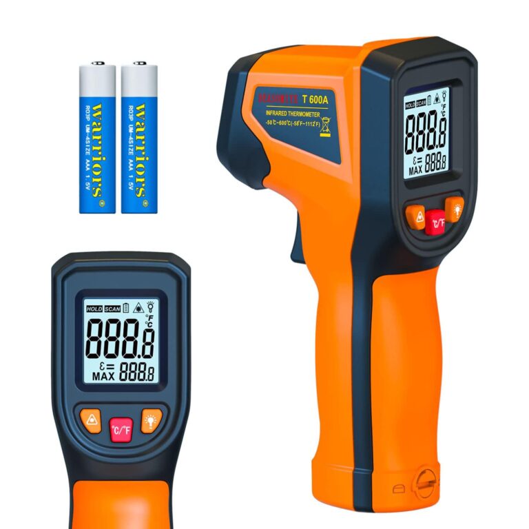 DEASOMIYE Infrared Thermometer Gun, -58F~1112F Laser Thermometer Temperature Gun, Non Contact IR Temp Gun with Adjustable Emissivity for Cooking,Griddle,HVAC,Fridge,Grill,Pizza Oven(Not for Human)