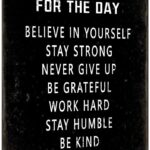 ALKB Inspirational Wall Art Metal Sign 8 x 12 Inch, Inspiring Positive Quotes Room Decor for Living Room Bedroom Classroom Gym, Motivational Wall Decor for Teen