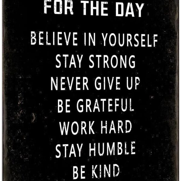 ALKB Inspirational Wall Art Metal Sign 8 x 12 Inch, Inspiring Positive Quotes Room Decor for Living Room Bedroom Classroom Gym, Motivational Wall Decor for Teen