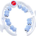 Cellulite Massage Tool, Anti-Cellulite Roller- Lymphatic Drainage Massager - Muscle Roller, Deep Fascia Massage, Dimpled Skin Removal, Legs/Thighs/Buttocks, Smooth Skin (14 Wheel - Blue)