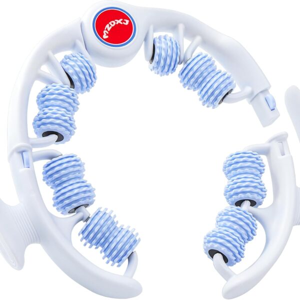 Cellulite Massage Tool, Anti-Cellulite Roller- Lymphatic Drainage Massager - Muscle Roller, Deep Fascia Massage, Dimpled Skin Removal, Legs/Thighs/Buttocks, Smooth Skin (14 Wheel - Blue)