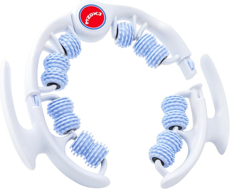 Cellulite Massage Tool, Anti-Cellulite Roller- Lymphatic Drainage Massager - Muscle Roller, Deep Fascia Massage, Dimpled Skin Removal, Legs/Thighs/Buttocks, Smooth Skin (14 Wheel - Blue)