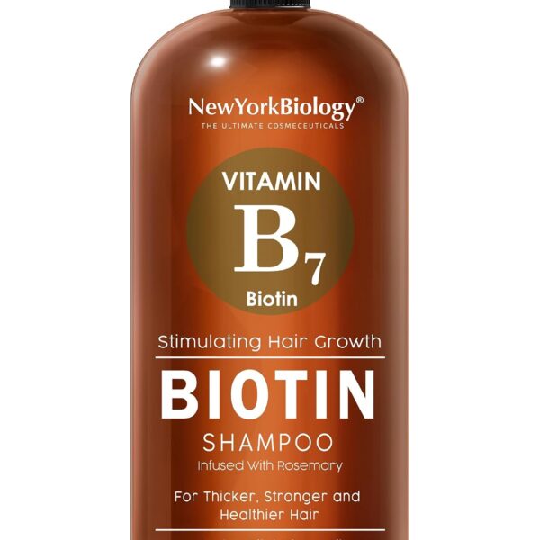 New York Biology Biotin Shampoo for Hair Growth and Thinning Hair  Thickening Formula for Hair Loss Treatment  For Men & Women  Anti Dandruff  16.9 fl Oz