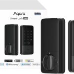 Aqara UWB Smart Lock U400, Matter Over Thread, Apple Home Key, Fingerprint Keyless Entry Deadbolt,Touchscreen Keypad, Rechargeable Battery, Supports HomeKit, Alexa, Google, Home Assistant, Black