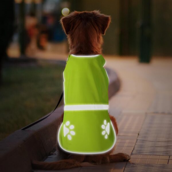 Candofly Reflective Dog Vest High Visibility Dog Hunting Vest Lightweight Safety Pet Jacket for Night Walking Camping (Neon Green, Medium)