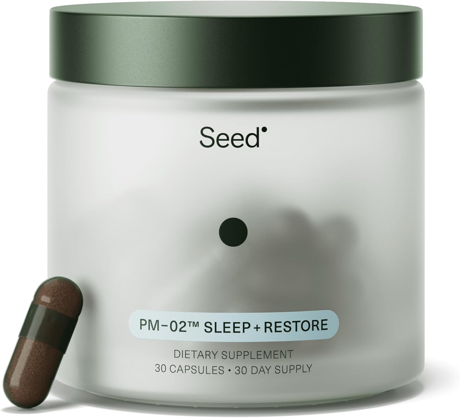 Seed PM-02 Sleep + Restore - Sleep Aid for Women & Men - Non-Habit Forming Bioidentical Melatonin & Ashwagandha - Vegan & Shelf-Stable - 30 Capsules (30-Day Supply) Seed PM-02 Sleep + Restore - Sleep Aid for Women & Men - Non-Habit Forming Bioidentical Melatonin & Ashwagandha - Vegan & Shelf-Stable - 30 Capsules (30-Day Supply)