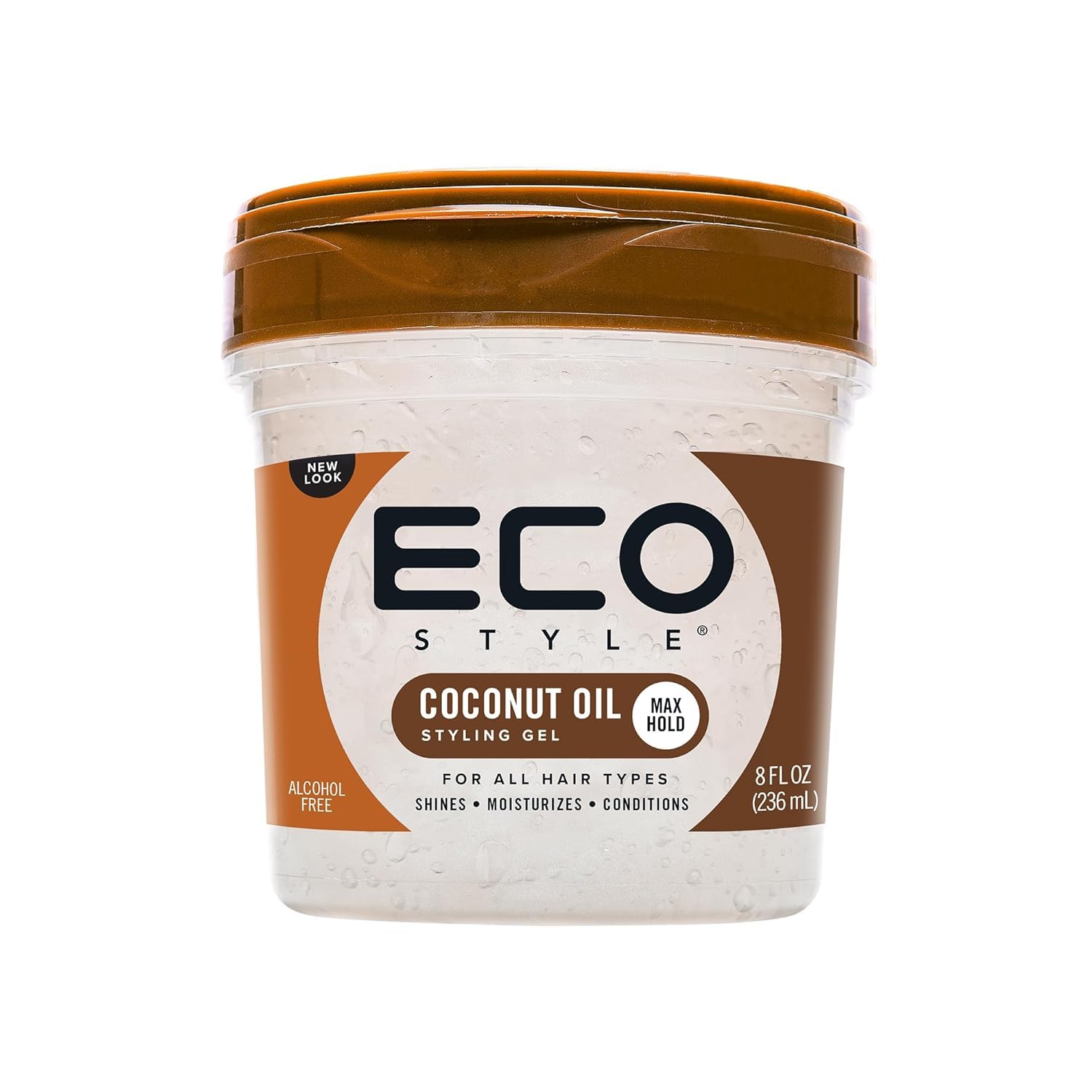 Eco Style Coconut Oil Styling Gel - Adds Luster and Moisturizes Hair - Weightless Styling and Superior Hold - Prevents Breakage and Split Ends - Promotes Scalp Health - Ideal for all Hair - 8 oz Eco Style Coconut Oil Styling Gel - Adds Luster and Moisturizes Hair - Weightless Styling and Superior Hold - Prevents Breakage and Split Ends - Promotes Scalp Health - Ideal for all Hair - 8 oz