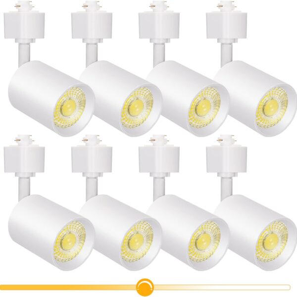 VANoopee 10W Dimmable LED Track Lighting Heads H Type Track Light Replacement Fixtures Bright 3000K Warm White Ceiling Spotlight for Accent Task Art, Flicker Free CRI90+ 24 800lm White, Pack of 8