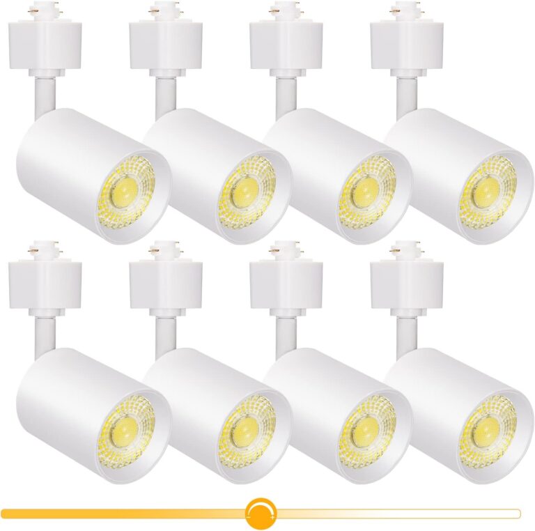 VANoopee 10W Dimmable LED Track Lighting Heads H Type Track Light Replacement Fixtures Bright 3000K Warm White Ceiling Spotlight for Accent Task Art, Flicker Free CRI90+ 24 800lm White, Pack of 8