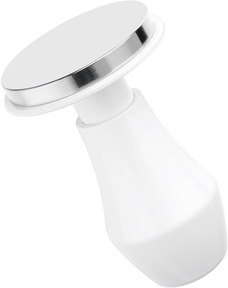 Normcore 53.3mm Espresso Coffee Tamper V4 - Spring Loaded Tamper With Stainless Steel Flat Base - Non-stick coating White - 15lb / 25lb / 30lbs Replacement Springs - Anodized Aluminum Stand