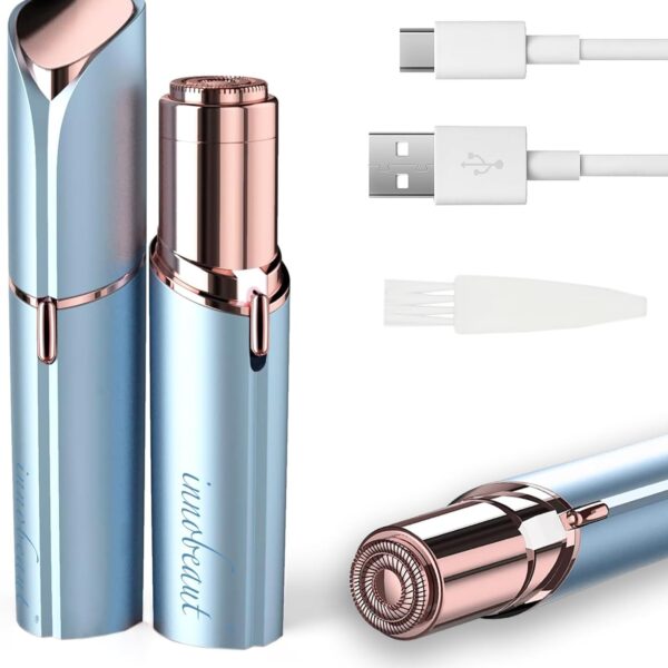 innobeaut Facial Hair Removal for Women, Electric Painless Facial Hair Remover for Face, Lip, Chin with USB Rechargeable, Blue(Device Only)