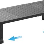 Expandable Spice Rack Kitchen Cabinet Shelf Organizer, Stackable Storage Shelves Racks, Adjustable Counter Shelving for Cabinets, Countertop, Cupboard,Pantry and More(1Pack/Black/Large)