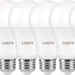 Lepro Dimmable LED Light Bulbs 100 Watt Equivalent, 14W 1500LM Daylight White 5000K, A19 E26 Standard Medium Base, UL FCC Listed, 15000 Hour Lifetime, 6 Pcs