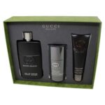 Gucci Guilty Pour Homme 3 Pcs Gift Set: Eau de Parfum 90ml Spray + 75ml Deo + 50ml Gel – Hard Box