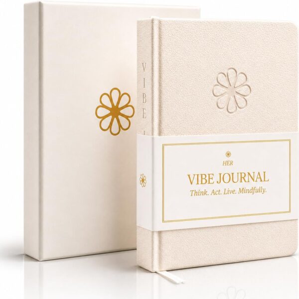 Guided Journal for Women | 13-Week Mindfulness & Self-Reflection Journal for Self-Care, Gratitude & Personal Growth | Unique Daily Prompts & Exercises | A5 Vegan Leather | Elegant Gift Box | Her Vibe