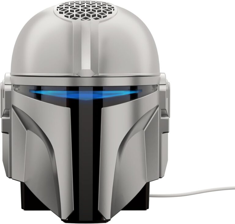 Echo Dot Star Wars Bundle: Includes Echo Dot, Charcoal and The Mandalorian Helmet Stand