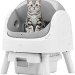Self Cleaning Cat Litter Box, Automatic Litter Box for Multiple Cats, Integrated Safety Protection with Open-Top Design