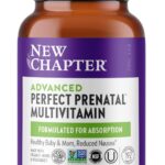 New Chapter Advanced Perfect Prenatal Vitamins, 192ct, Made with Organic, Non-GMO Ingredients for Healthy Baby & Mom - Folate (Methylfolate), Whole-Food Fermented Iron, Vitamin D3 + Ginger