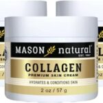 MASON NATURAL Collagen Premium Skin Cream, Womens Anti,Aging Face & Body Daily Moisturizer for Hydration & Firmness, Pear Scent, 2 oz each (3 Pack)