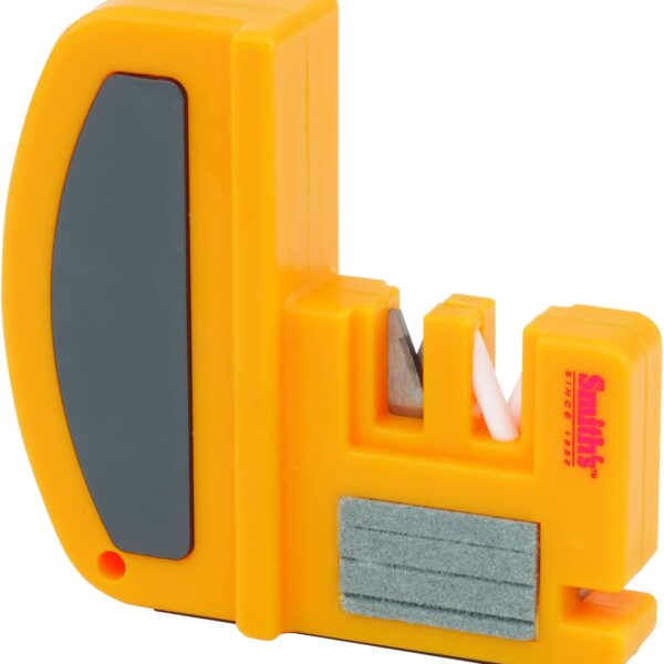 Smith's 50729 Deluxe Fillet Knife & Hook Sharpener - Portable Outdoor Tool - Multiple Sharpening Grooves - Line Cutter - Pocket Knives & Straight Blades - Lightweight & Durable - Fishing Hook