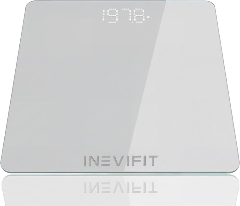 INEVIFIT Premium Bathroom Scale, Highly Accurate Digital Bathroom Body Scale, Measures Weight up to 400 lbs. Includes Batteries