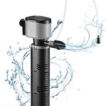 SainSmart XpertMatic 45W Aquarium Filter, Submersible Fish Tank Filter Water Pump for Up to 220 Gallon Fish Tank, 3 Stages 792 GPH Biochemical Sponge Filter, for Aquarium Filtration/Oxygenation
