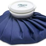 BICAREE Ice Pack for Injuries Reusable, Ice Bags Hot Water Bag for Hot & Cold Therapy and Pain Relief with Cover, No-Leak Elastic Breathable Ice Bag, Size 9"