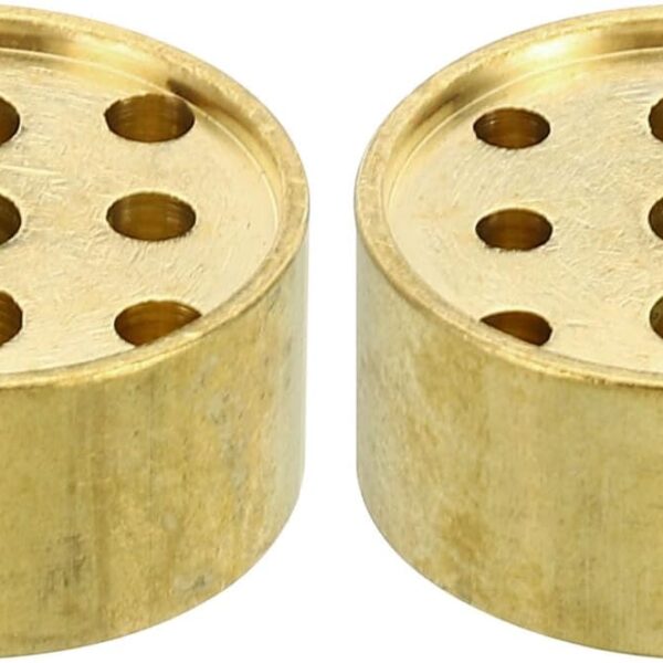 PATIKIL Incense Holder, 2 Pack Brass Incense Cone Burner Stick Holder with 9 Holes Incense Stand Base for Yoga Spa Room Home Office, 0.8" Dia. 0.4" Tall