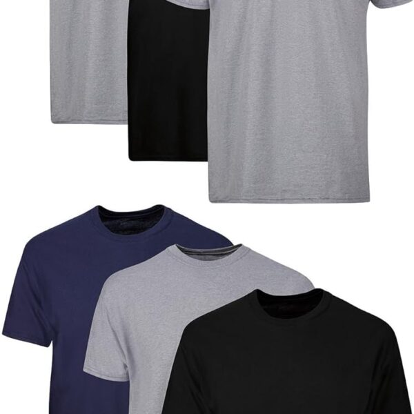 Hanes Men's Undershirt Packs, Stay-Tucked Soft Cotton Undershirts, Best Undershirts for Men, White/Black/Asstd Multipacks